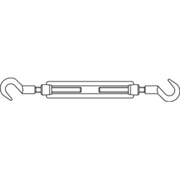 DIN1480 Stainless steel A4 turnbuckle screw with two hooks